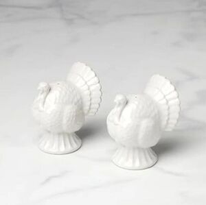 Lenox French Perle Carved Turkey Salt And Pepper Set